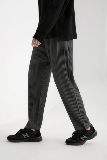 Miyake Pants For Men Straight pants Casual Fashion Trousers Loose Korean Style Pants Men Clothing Bottoms